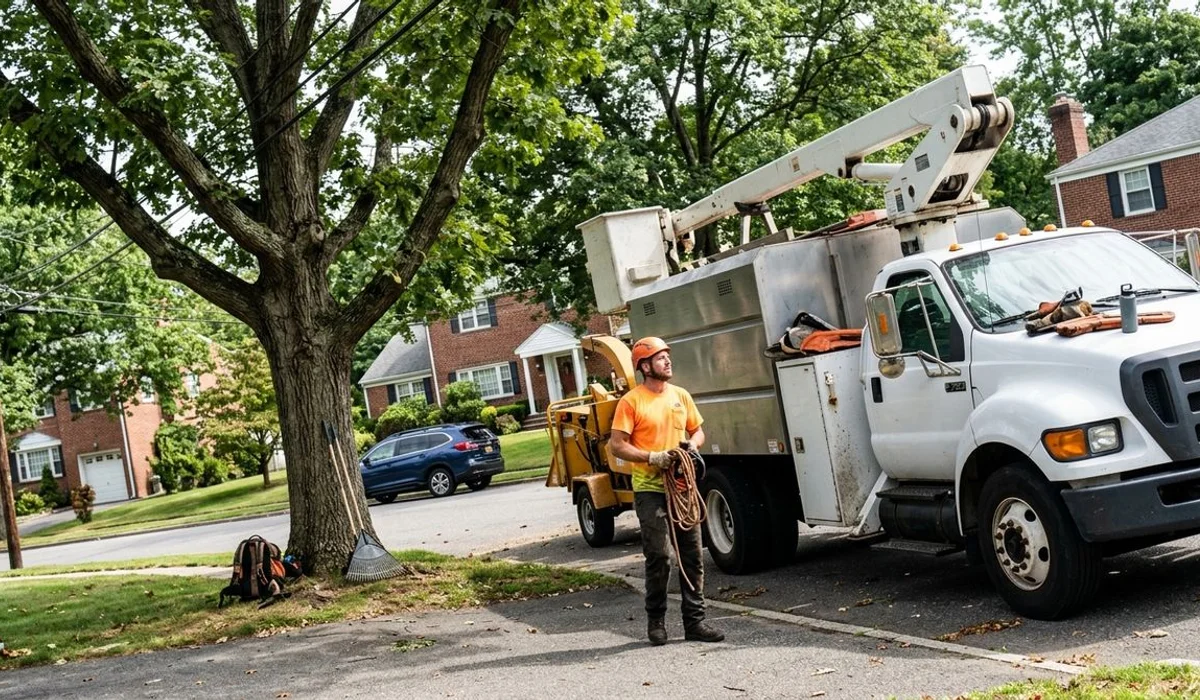 Local arborist crew in Larchmont